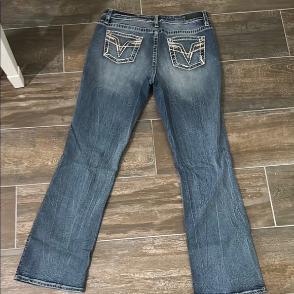 Vigoss Blue Boot Cut Jeans with Contrast Stitching - Picture 10 of 10